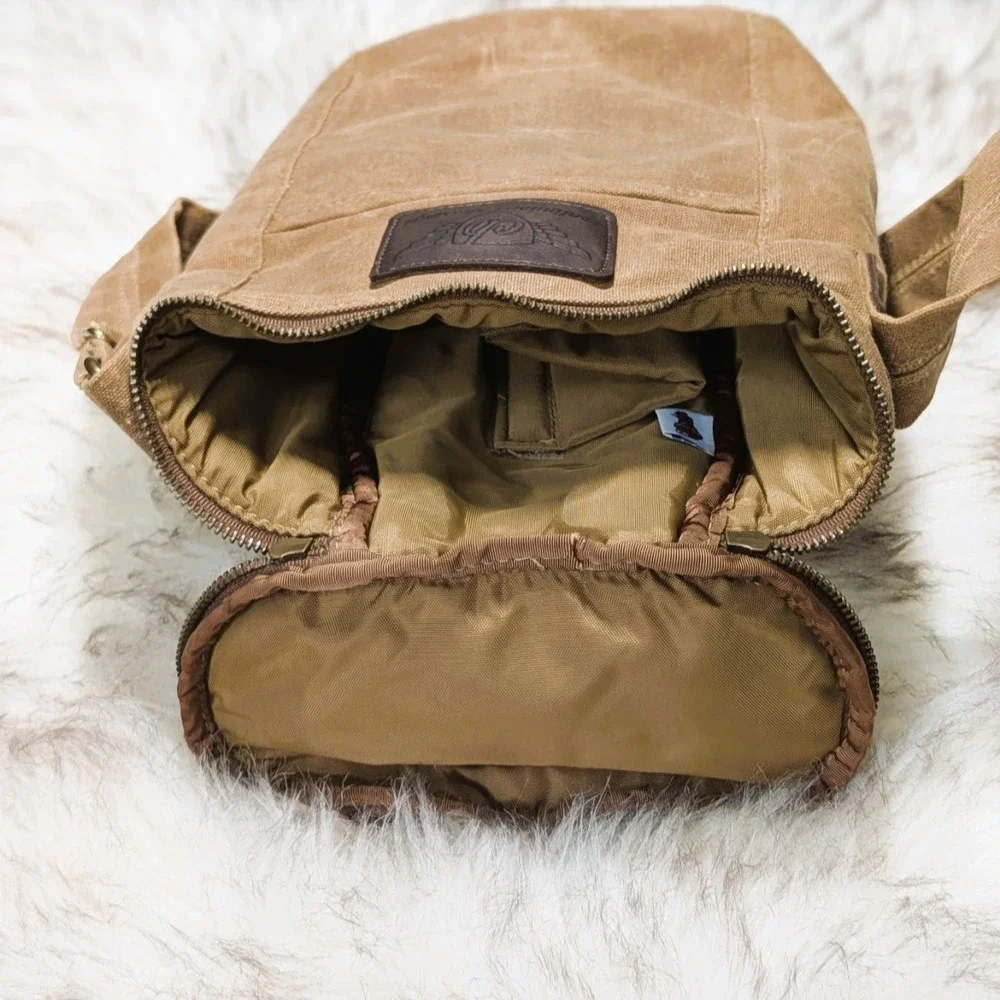 Waxed Canvas Bourbon & Wine Tote Continuous Blessings Foundation Two Bottles
